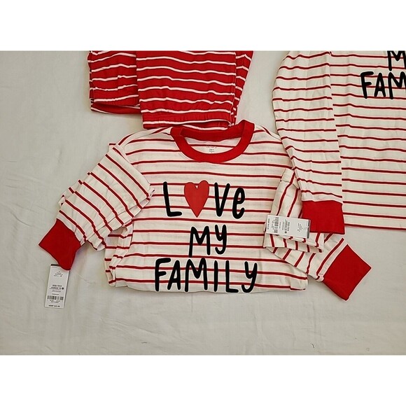 NWT Adult Carters Christmas Pajamas Pjs 2 pc White Red  Medium Loungewear - Picture 11 of 11